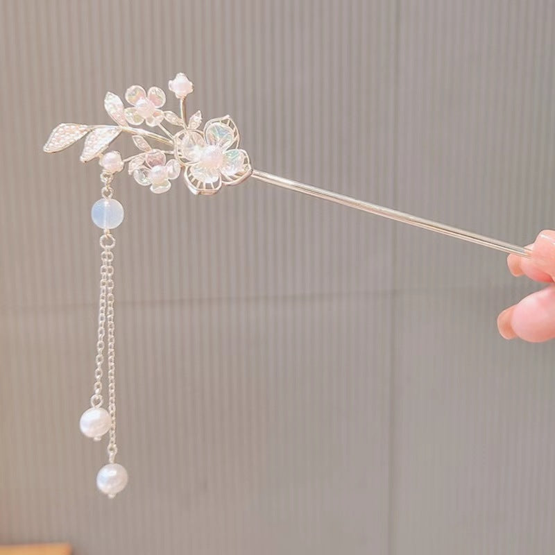 Lily of the Valley Flower Hairpin – Elegant Alloy Hair Accessory, Electroplated High-End Women’s Hair Clip