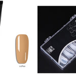 Painless & Rapid Nail Extension Kit – Crystal Glue with 100 Scaled Nail Tips, Nail Art Tools & Accessories