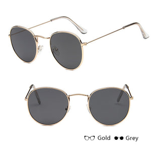 Women Retro Round Sunglasses – Vintage Metal Frame Shades, UV Protection Stylish Eyewear for Everyday Fashion