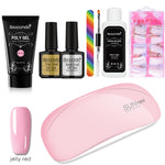 Painless & Rapid Nail Extension Kit – Crystal Glue with 100 Scaled Nail Tips, Nail Art Tools & Accessories