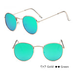 Women Retro Round Sunglasses – Vintage Metal Frame Shades, UV Protection Stylish Eyewear for Everyday Fashion