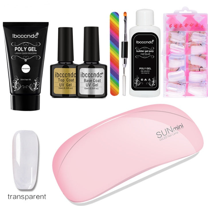Painless & Rapid Nail Extension Kit – Crystal Glue with 100 Scaled Nail Tips, Nail Art Tools & Accessories