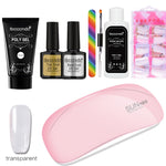 Painless & Rapid Nail Extension Kit – Crystal Glue with 100 Scaled Nail Tips, Nail Art Tools & Accessories