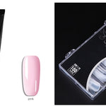 Painless & Rapid Nail Extension Kit – Crystal Glue with 100 Scaled Nail Tips, Nail Art Tools & Accessories
