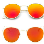 Women Retro Round Sunglasses – Vintage Metal Frame Shades, UV Protection Stylish Eyewear for Everyday Fashion