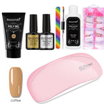 Painless & Rapid Nail Extension Kit – Crystal Glue with 100 Scaled Nail Tips, Nail Art Tools & Accessories