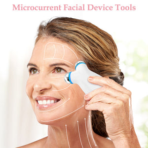 Facial Beauty Tools & EMS Device – Microcurrent Face Lift Tool, Anti-Aging Skin Tightening & LED Beauty Massager
