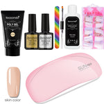 Painless & Rapid Nail Extension Kit – Crystal Glue with 100 Scaled Nail Tips, Nail Art Tools & Accessories