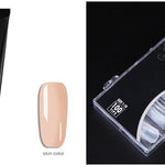 Painless & Rapid Nail Extension Kit – Crystal Glue with 100 Scaled Nail Tips, Nail Art Tools & Accessories
