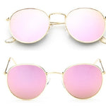 Women Retro Round Sunglasses – Vintage Metal Frame Shades, UV Protection Stylish Eyewear for Everyday Fashion