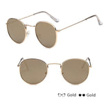 Women Retro Round Sunglasses – Vintage Metal Frame Shades, UV Protection Stylish Eyewear for Everyday Fashion