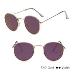 Women Retro Round Sunglasses – Vintage Metal Frame Shades, UV Protection Stylish Eyewear for Everyday Fashion