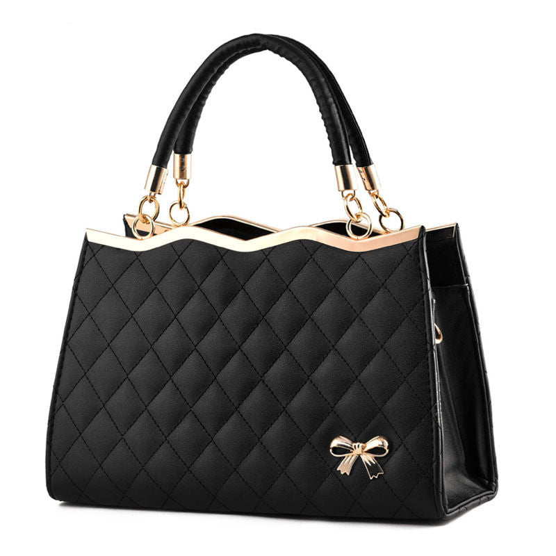 Women’s Crossbody Shoulder Bag with Bow – Elegant PU Leather Handbag, Portable, Single Shoulder & Party Purse