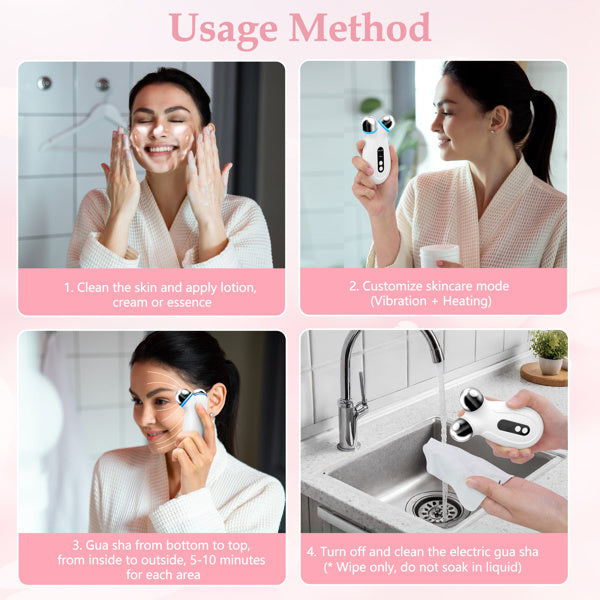 Facial Beauty Tools & EMS Device – Microcurrent Face Lift Tool, Anti-Aging Skin Tightening & LED Beauty Massager