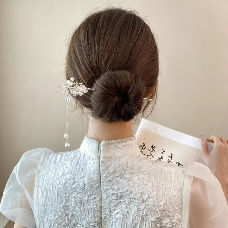 Lily of the Valley Flower Hairpin – Elegant Alloy Hair Accessory, Electroplated High-End Women’s Hair Clip