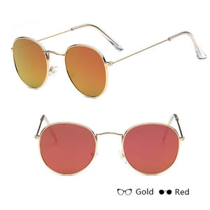 Women Retro Round Sunglasses – Vintage Metal Frame Shades, UV Protection Stylish Eyewear for Everyday Fashion