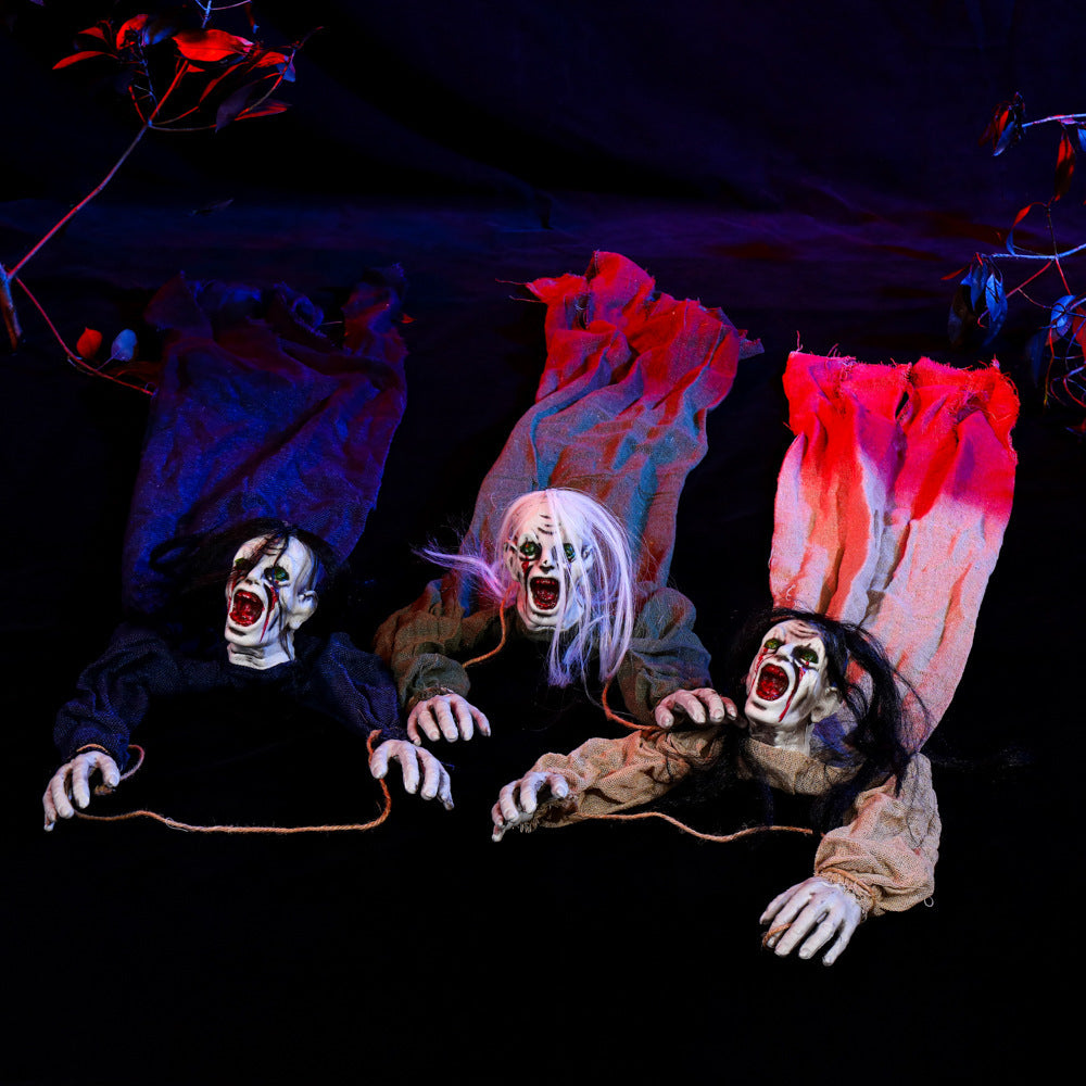 Halloween Hanging Ghost Decoration – Spooky Haunted House Prop for Secret Rooms & Parties – Scary Cloth Ornament