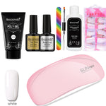 Painless & Rapid Nail Extension Kit – Crystal Glue with 100 Scaled Nail Tips, Nail Art Tools & Accessories