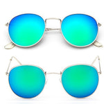 Women Retro Round Sunglasses – Vintage Metal Frame Shades, UV Protection Stylish Eyewear for Everyday Fashion