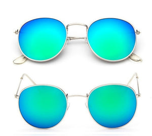 Women Retro Round Sunglasses – Vintage Metal Frame Shades, UV Protection Stylish Eyewear for Everyday Fashion