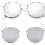 Women Retro Round Sunglasses – Vintage Metal Frame Shades, UV Protection Stylish Eyewear for Everyday Fashion