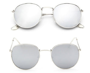 Women Retro Round Sunglasses – Vintage Metal Frame Shades, UV Protection Stylish Eyewear for Everyday Fashion