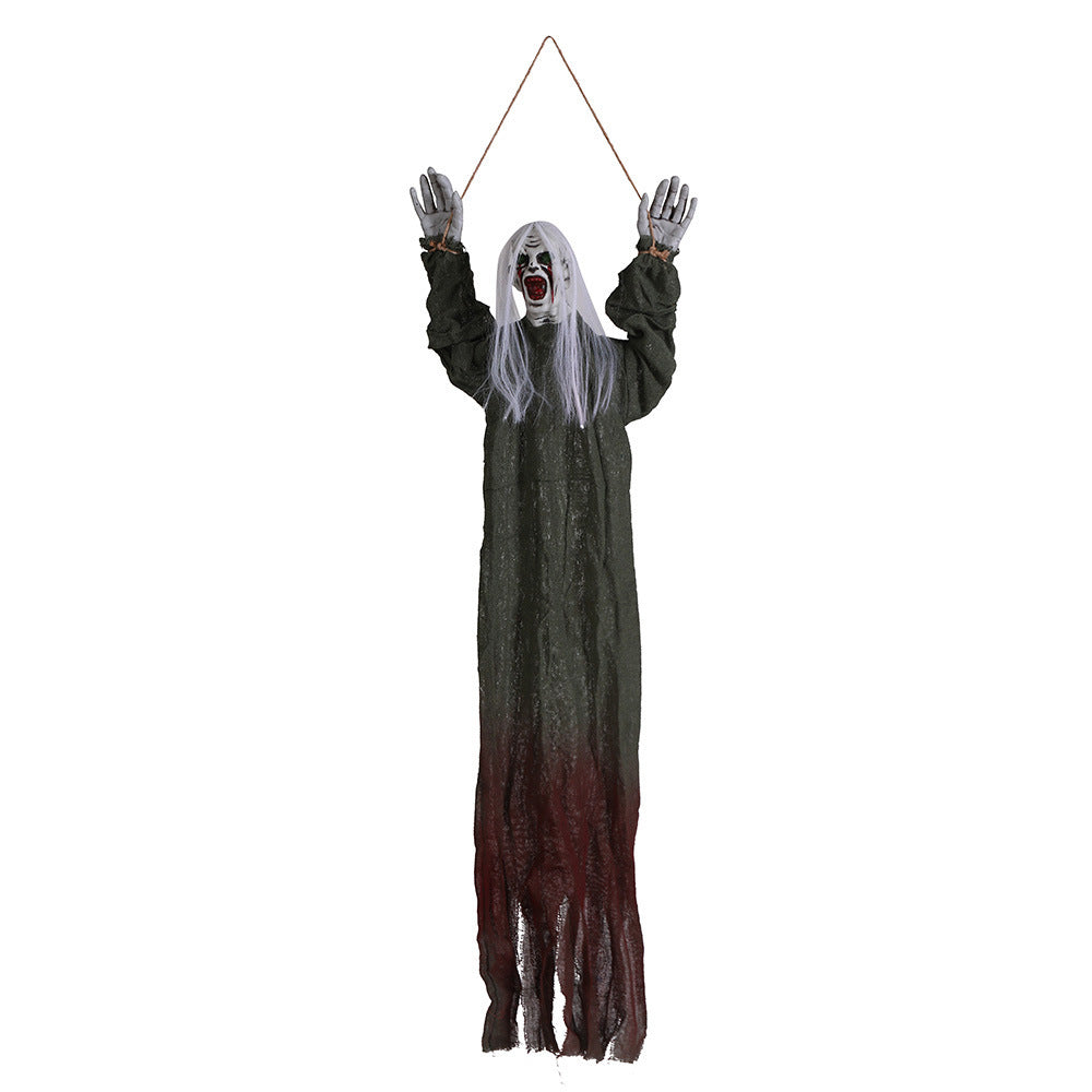 Halloween Hanging Ghost Decoration – Spooky Haunted House Prop for Secret Rooms & Parties – Scary Cloth Ornament