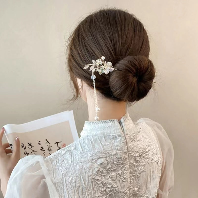 Lily of the Valley Flower Hairpin – Elegant Alloy Hair Accessory, Electroplated High-End Women’s Hair Clip