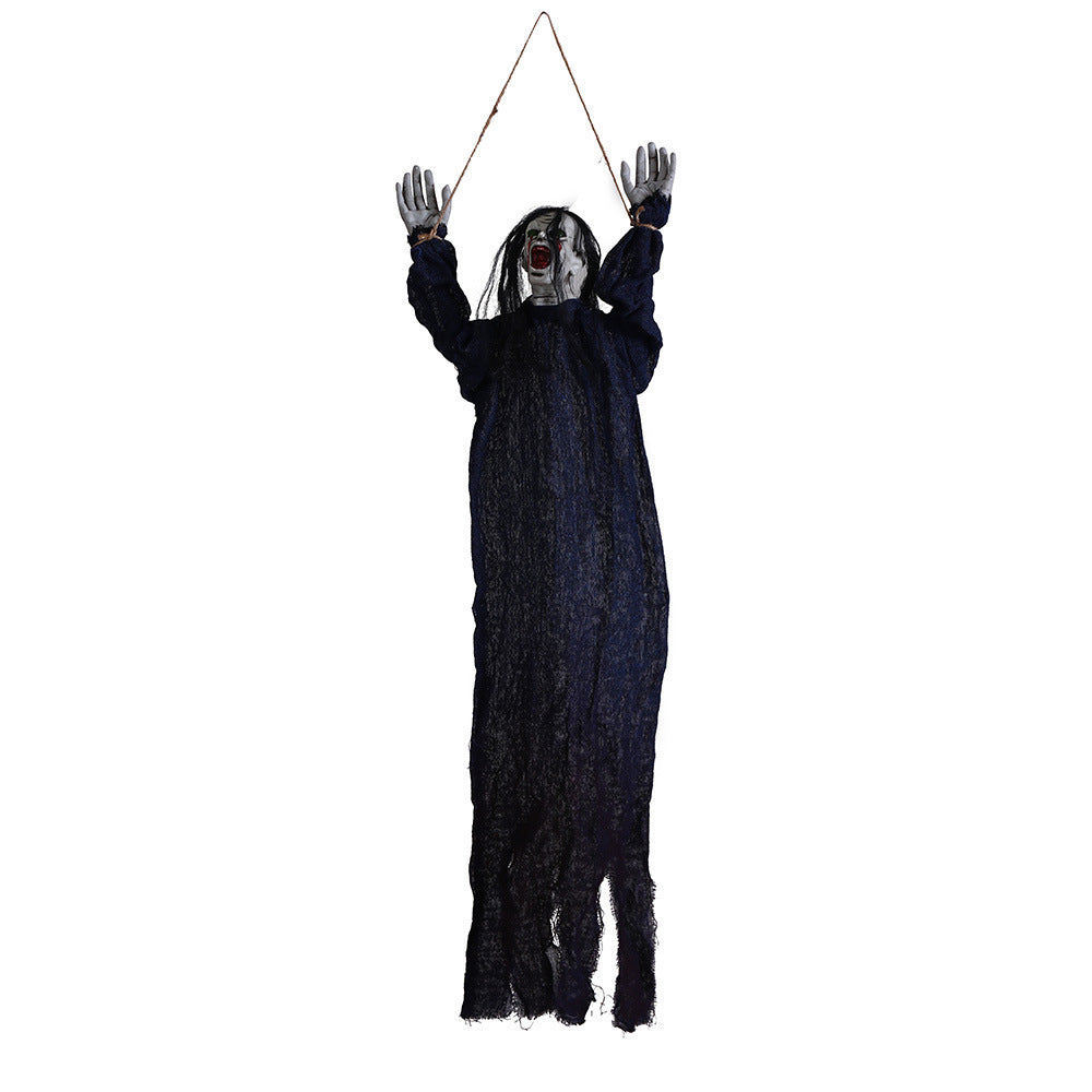 Halloween Hanging Ghost Decoration – Spooky Haunted House Prop for Secret Rooms & Parties – Scary Cloth Ornament