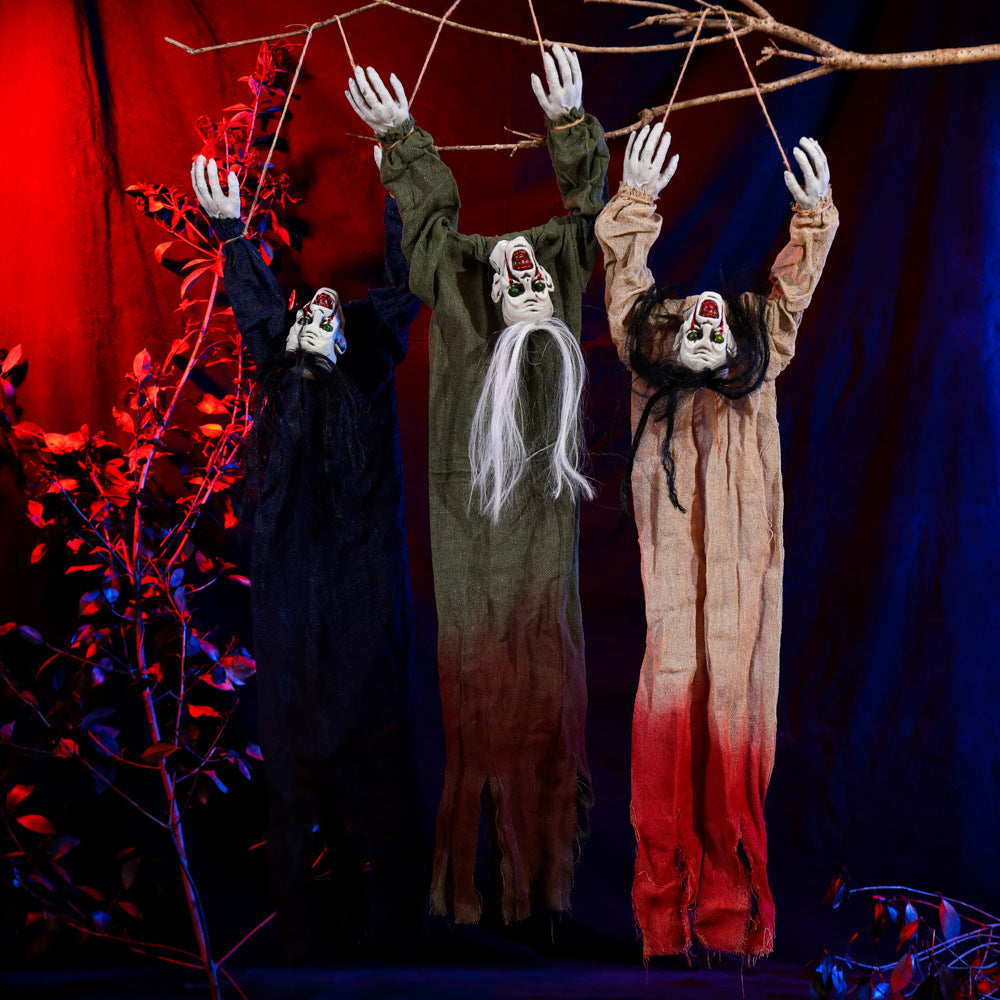 Halloween Hanging Ghost Decoration – Spooky Haunted House Prop for Secret Rooms & Parties – Scary Cloth Ornament