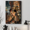Wrapped Canvas Painting – Holiday Wall Art, Seasonal Home Decor, Living Room Canvas Print with Pine Frame