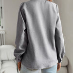 Striped Long Sleeve Women’s Blouse – Ruffle Design Button Up Shirt, Elegant Casual Office Tops